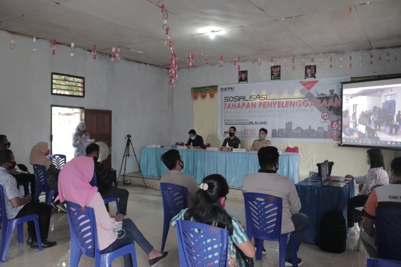 Sosialisasi Tahapan Pilgub Sulut Tahun 2020 Berbasis Komunitas di Kecamatan Bilalang